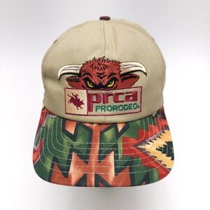 Vintage PRCA Pro Rodeo Hat Cowboy Bull Riding Snapback Aztec Western USA
